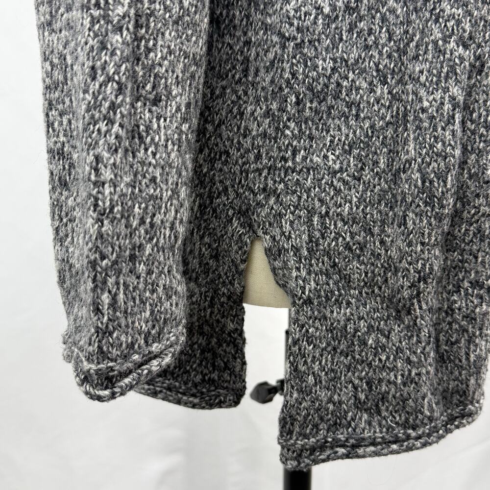 Pure J Jill Gray Marled Knit Sweater Cowl Neck Tunic Side Slit Womens Small - Picture 7 of 9